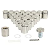 REDYA 24 Pack 3/4 x 1 Inch Stainless Steel Standoff Screws, Sign Standoff Screws Mounting Glass Hardware Sign, Standoff Mounts for Acrylic, Standoff Bolts for Acrylic Glass Artwork Picture Frame