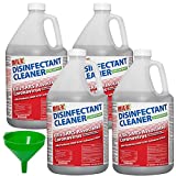 Mil-X Disinfectant Super-Concentrate, Makes 64 Gallons of Ready to Use Spray, for Household and Commercial, 128oz with Funnel (4-Pack)