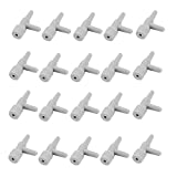 AQUANEAT Aquarium Control Valve,2 Way Air Valve,Plastic Air Regulator, for Fish Tank Air Pump, Grey,20PCS