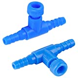 Pawfly 10 Pack Aquarium Control Valves Air Pump Single Way Blue Plastic Air Flow Control Regulator for 3/16" ID Tubing