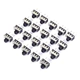 Cylewet 20Pcs 5mm High Knob Vertical Slide Switch 3 Pin 2 Position 1P2T SPDT Panel (Pack of 20) CYT1107