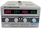 Tekpower TP-3005D-3 Digital Variable Triple Outputs Linear-Type DC Power Supply, 0-30 Volts @ 0-5 Amps