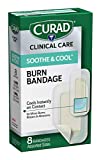 CURAD Soothe & Cool Burn Bandages, Instant Cooling, Assorted Sizes, 8 Count