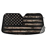 Camouflage American USA Flag Car Windshield Sunshade Foldable Reflective Sun Shade Blocks UV Rays