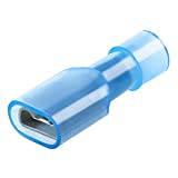 AIRIC Female Spade Connector 16-14 Gauge 200PCS Nylon Fully Insulated Female Wire Quick Disconnects Spade Terminal Connectors Blue