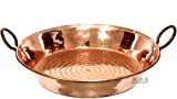 Ematik Paella Pan 13 Cazuela De Cobre 100% Pure Hammered Handmade Copper Classic Traditional Spain Cazo Cazuela Para Seafood