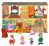 Little Folk Visuals Goldilocks & The Three Bears Precut Flannel/Felt Board Figures, 10 Pieces Set