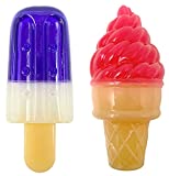 Freezable Dog Toy - Frozen Water Ice Treat for Dog Cooling Pack of 2 – Dog Ice Cream and Popsicle Mini 4.25 Inches Cooling Toy