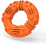 Freezable Dog Chew Toys for Teething Dogs All Natural Rubber Puppy Teether Cooling Toys for Small Dogs Puppies, Training Floating Interactive Chew Ring Toys