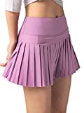 Tennis Skirts for Women with Pockets Athletic Shorts Pleated Sports Golf Skorts Medium Purple