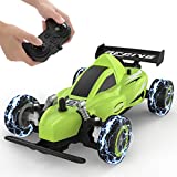 RC Racing Car, 4WD 2.4Ghz Remote Control Car, 10-15KM/H High Speed Drift RC Car, 1:20 Scale, Variable Speed and 4 Batteries, Toys Cars for Boys and Girls, Green