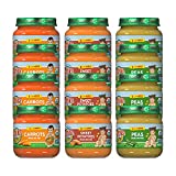 Earth's Best Organic Stage 2 Baby Food, Veggie Jars Variety Pack, 4 Oz Jar (Pack of 12)