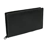 Paul & Taylor Leather Zippered Checkbook Cover and Wallet, Black