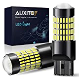 AUXITO 7440 7443 LED Bulb for Reverse Lights, 102-SMD Chipsets 300% Super Bright White 7441 7444 992 W21W LED Bulbs with Projector for Backup Reverse Lights Tail Brake Signal Lights, 6000K Xenon White