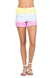 Judy Blue Dip Tie Dye Cut Off High Waist Shorts! Add Color to Your Summer Fun! (M), Mulitcolor