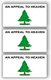 An Appeal To Heaven American Flag Car Magnetic Stickers - Bumper Sticker - Car Stickers & Decal Sticker Magnet - American Made Decals & Bumper Stickers for Car - Truck Decals - 4" X 2.1" (Set of 3)