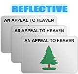 (x3) 3M Reflective An Appeal to Heaven Flag Flag Stickers | Versatile & Safety Decals | Perfect for Hard hats, laptops, bikes, toolboxes and more!