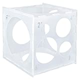 Pllieay 9 Sizes Collapsible Plastic Balloon Sizer Cube Box for Balloon Decorations, Balloon Arches, Balloon Columns (2-10 Inch)