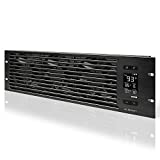 AC Infinity CLOUDPLATE T9-N, Rack Mount Fan Panel 3U, Intake Airflow, for cooling AV, Home Theater, Network 19” Racks