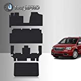 TOUGHPRO Floor Mats Accessories 1st + 2nd + 3rd Row + Cargo Mats Compatible with Chrysler Town and Country All Weather Black Rubber 2008 2009 2010 2011 2012 2013 2014 2015 2016