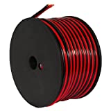 GS Power 16 Gauge Wire (16 AWG) - 100 Foot, Pure Copper, Stranded Electrical Wiring for Speaker, Automotive, Trailer, Stereo and Home Theater Applications - Red/Black