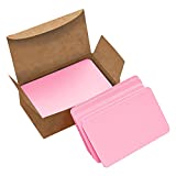 VANRA 300PCS Small Blank Index Cards 3.5x2 inches Note Cards Study Flash Cards, Word Message Gift DIY Cards Kraft Paper Tags (Pink, 300/Pack)