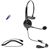 NEC Phone Headset | Flexible & Rotatable Microphone Headset | Noise Canceling Microphone Headset Compatible with All NEC Telephones | RJ9 Headset Quick Disconnect Cord Included | HD Voice