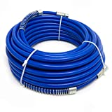 65ft x 1/4" Airless Paint Spray Hose ，Blue Color Sprayer Light Flexible Fiber Tube ( 20 Meter for 3300PSI Maximum 4300 PSI Sprayer Gun)