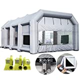 Sewinfla Professional Inflatable Paint Booth 30x20x13Ft with Blowers Upgrade Inflatable Spray Booth More Durable Portable Car Painting Booth Tent with Air Filter System