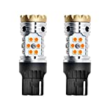 LASFIT 7440 LED Turn Signal Light 7440NA WY21W Anti Hyper Flash Canbus Ready W21W Blinker Bulbs No Load Resistor Need Upgraded Automotive Light Bulb - Amber Yellow (Pack of 2)