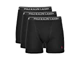 Polo Ralph Lauren Classic Fit Boxer Briefs with Moisture Wicking, 100% Cotton - 3 Pack (M, 3Black)