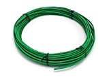 Green THHN Wire - 10 AWG - 25 Feet - Solid Copper Grounding Wire, Proudly Made in America - Ground Protection Satellite Dish Off-Air TV Signal - UV Jacketed Antenna Electrical Shock