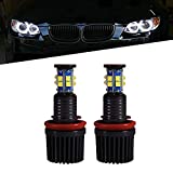 MCHUN 120W H8 LED Angel Eye Halo Bulb Light 6000K White Replacement for BMW E90 E92 E70 E71 E82 E89 M6 1 3 5 Series X5 X6 Z4 Xenon Headlights Lamps Marker