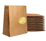 Reli. Paper Grocery Bags (125 Pcs Bulk) (12x7x17) 70 Lbs Basis, Extra Heavy Duty | Brown Paper Bag, Large Paper Grocery Bags/Kraft Paper Sacks -Takeout Bags/Restaurant, Retail, Shopping Bags