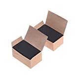 BCP 200pcs Kraft Paper Blank Kraft Message Business Gift Card Word Card 3.5 x 2 inches (Black)