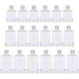 18 Pieces Travel Bag Travel Pouches Clear Makeup Pouch Plastic Toiletry Containers Refillable Empty Pouches Cosmetic Fluids Bag Reusable for Vacation (30 ml, 50 ml, 100 ml)