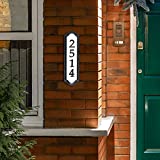 Whitehall Products Nite Bright Address Sign, 16" x 4.5", Black Numbers White Reflective Background