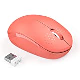 seenda Wireless Mouse, 2.4G Noiseless Mouse with USB Receiver Portable Computer Mice for PC, Tablet, Laptop, Notebook - Living Coral