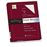 Southworth 100% Cotton Resume Paper, 8.5” x 11", 32 lb/120 gsm, Linen Finish, Almond, 100 Sheets - Packaging May Vary (RD18ACFLN)