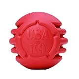 SodaPup USA-K9 Dog Toy - Natural Rubber Ultra-Durable Dog Chew Toy and Treat Holder - for Aggressive Chewers - Tough Dog Toy - Red -Large