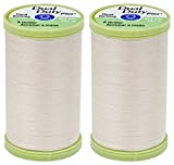 2-Pack Bundle Coats & Clark Dual Duty Plus Hand Quilting Thread 325yds Natural s960-8010