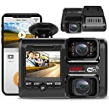 PRUVEEO Dash Cam, Front and Inside 1080P Dual FHD, Single-Channel 2160P, Built-in GPS WiFi, 24H Parking Monitor, 2 Inch LCD Camera, 512 Gb Max, G-Sensor, Infrared Night Vision for Cars and Taxi