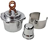 GSC International 42002 Alcohol Burner with Dual Wick, 100 mL Capacity,Silver/Bronze