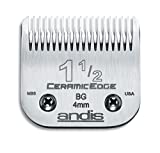 Andis 63015 CeramicEdge Carbon-Infused Steel Clipper Blade, Size 1-1/2, 5/32-Inch Cut Length