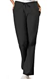 Cherokee Women's Flare Leg Drawstring Scrub Pant, Black, X-Large