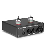 Fosi Audio Box X4 Phono Preamp with JAN 5654W Vacuum Tubes for MM Turntable Phonograph Record Player with Volume Bass Treble Control