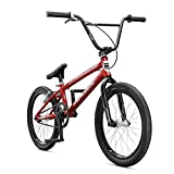 Mongoose Title Pro XXL BMX Race Bike, 20-Inch Wheels, Beginner to Intermediate Riders, Lightweight Aluminum Frame, Internal Cable Routing, Red