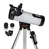 Celestron - 114LCM Computerized Newtonian Telescope - Telescopes for Beginners - 2 Eyepieces - Full-Height Tripod - Motorized Altazimuth Mount - Large 114mm Newtonian Reflector