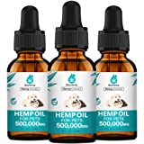 3-Pack Pet Hemp Oil for Dogs and Cats Maximum Strength - Anxiety Stress Pain Holistic Inflammation Skin Allergies Seizures Relief Joint Hip Sleep Calming Cbdfx CBS CDB Organic Extract Treats Chews