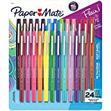 Paper Mate Flair Felt Tip Pens | Medium Point 0.7 Millimeter Marker Pens | Back to School Supplies for Teachers & Students | Assorted Colors, 24 Count